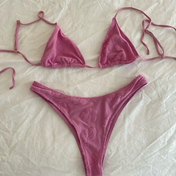 Pink Floral Bikini Set - Picture 1 of 4